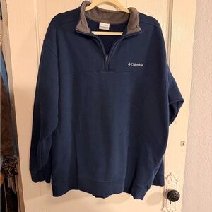 Vintage Columbia Navy Blue Quarter-Zip Pullover